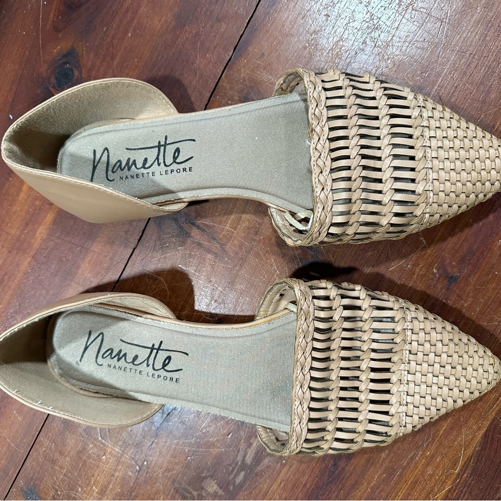 Women's Tan Woven Flats - Picture 3 of 12